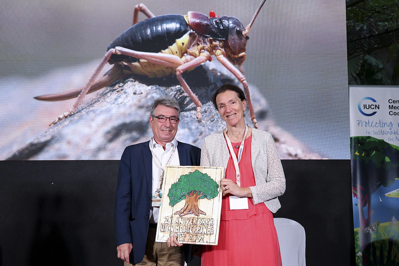 El drector de UICNMed, Antonio Troya, junto a Paule Gros (Fundación MAVA)