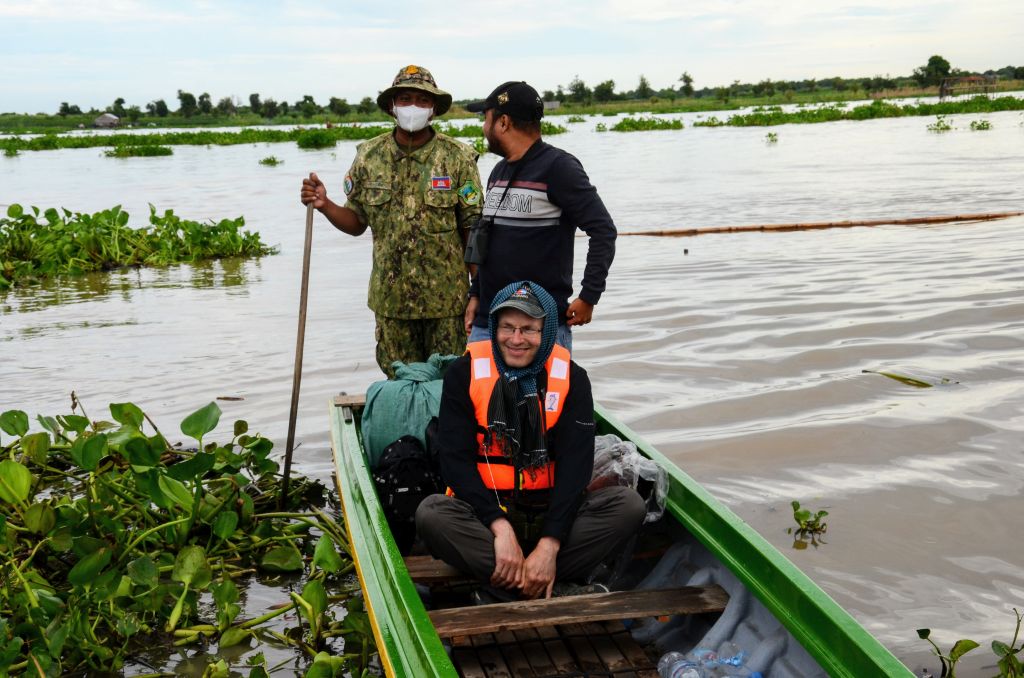 Traveling by boat to the Ramsar site