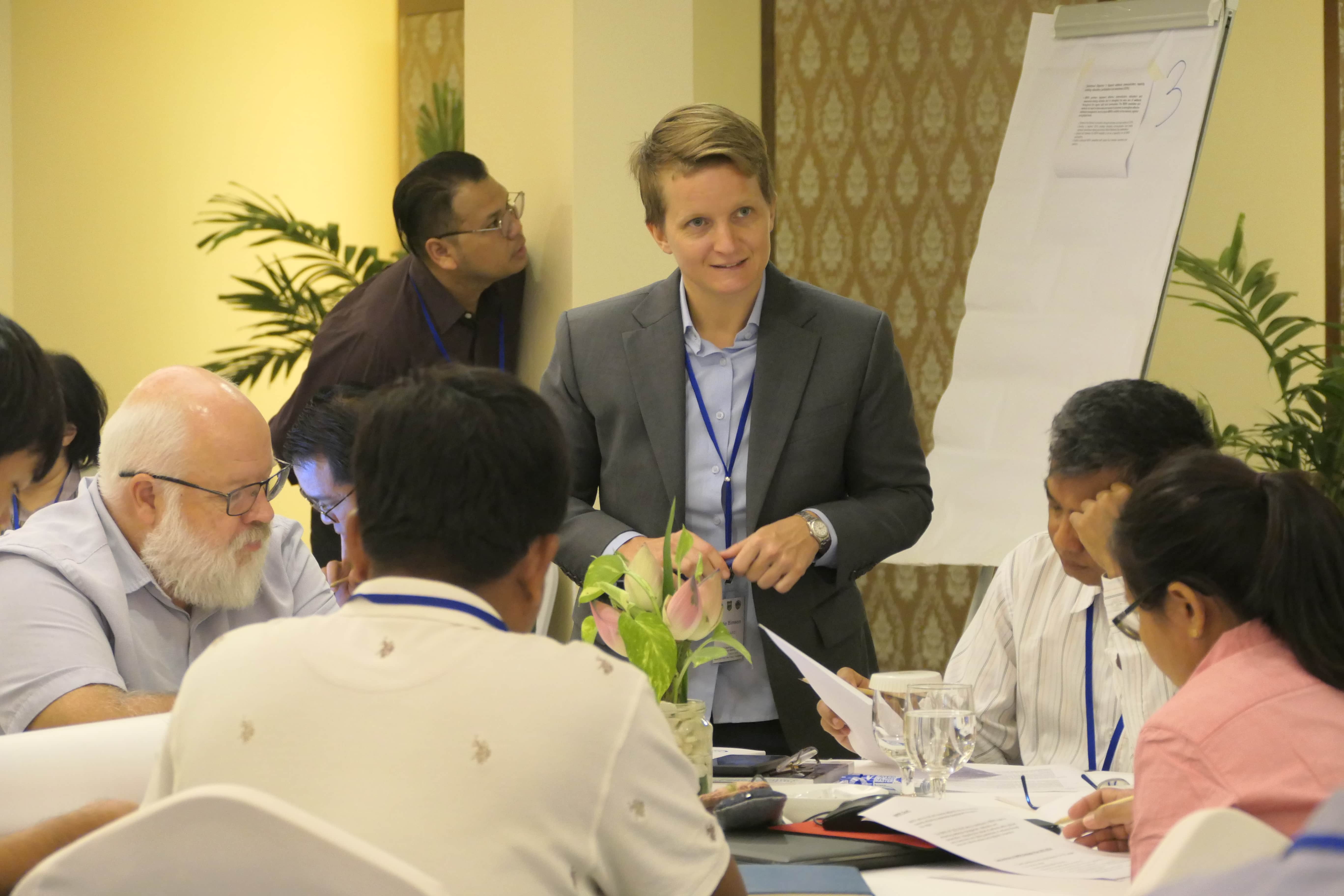 Participants discussing on a roundtable