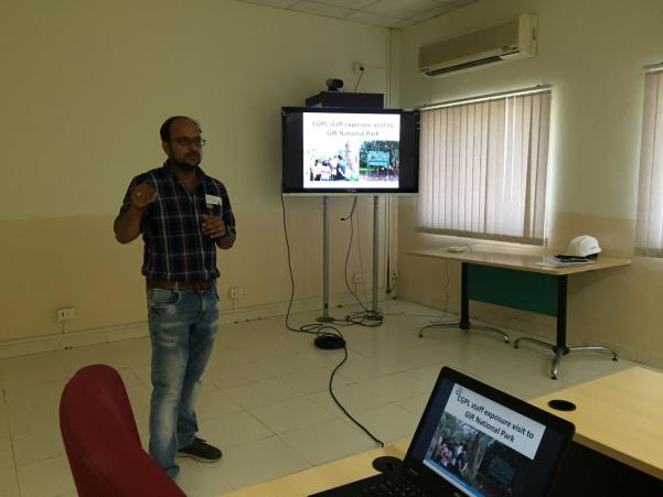 Mr Vipul Sharma, IUCN summarising the learning from the field visit 