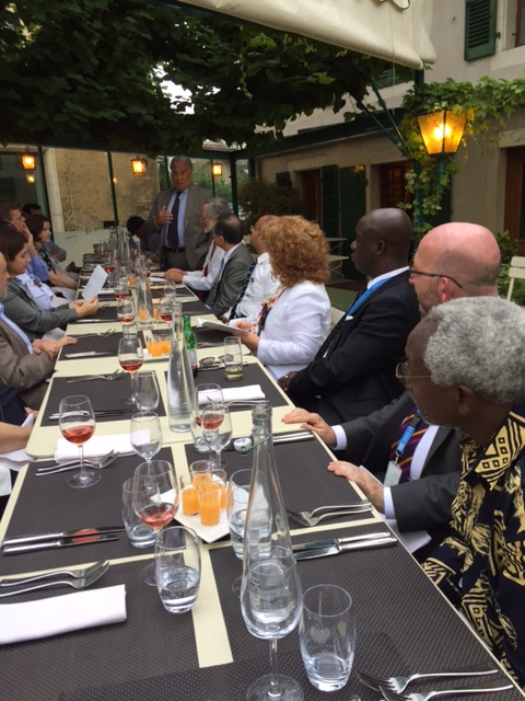4)	ILC Vice Chair, Eduardo Valencia-Ospina, addressing dinner guests