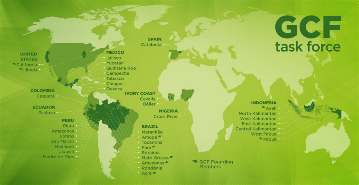 Estados miembro de Grupo de Trabajo de Gobernadores para el Clima y los Bosques