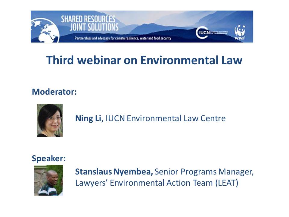 Third SRJS webinar on environmental law