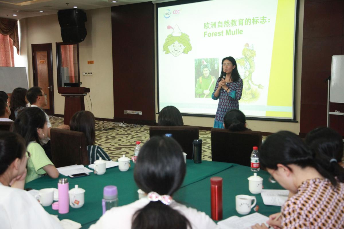 Hanying delivers training to teachers