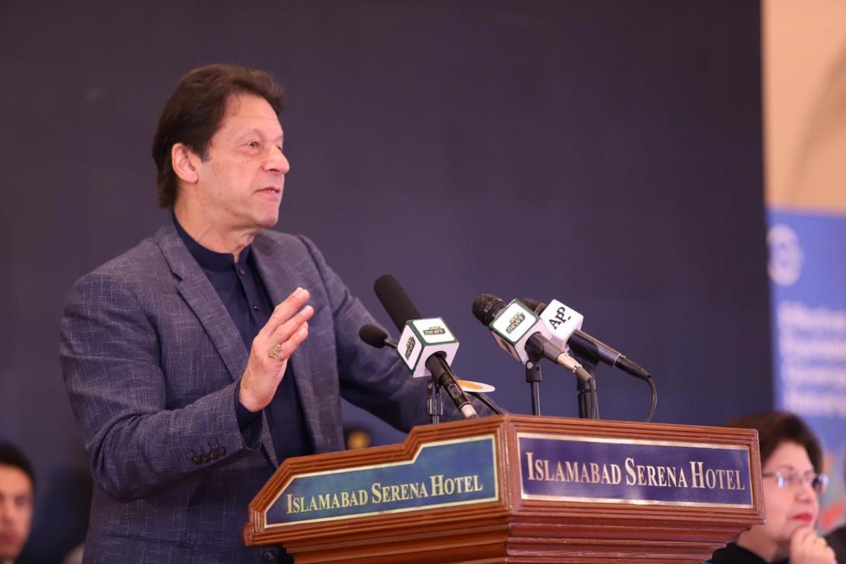 Prime Minister Imran Khan addressing Asia RCF 2019 in Islamabad, Pakistan