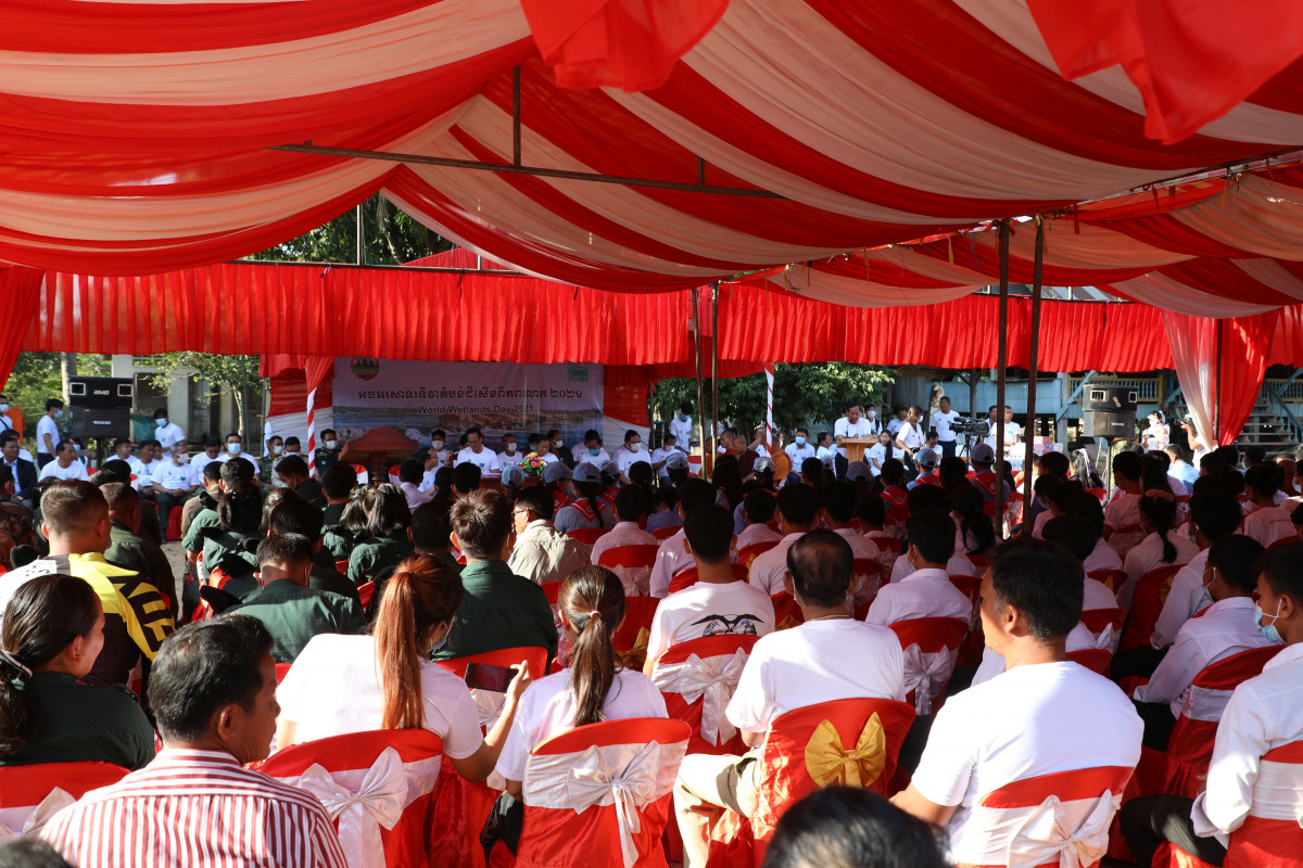 Participants at the World Wetlands Day Event in Stung Treng Ramsar Site 