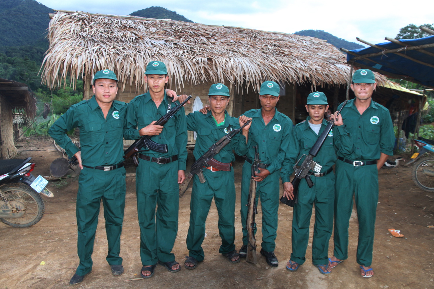 A team of Wildlife Enforcement Rangers prepares for a patrol in PST ESCA