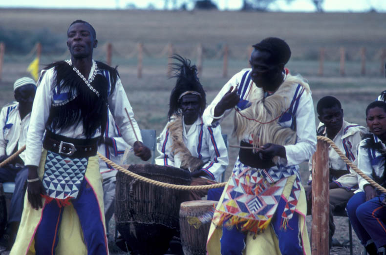 Drummers in Serengeti Nationa Park, Tanzania, World Heritage Site