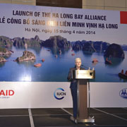 U.S EPA Aministrator delivering speech at the launch