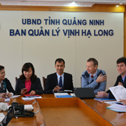 Chairpersons at the launch meeting (left to right) Ha Long Bay Management Board, USAID and IUCN