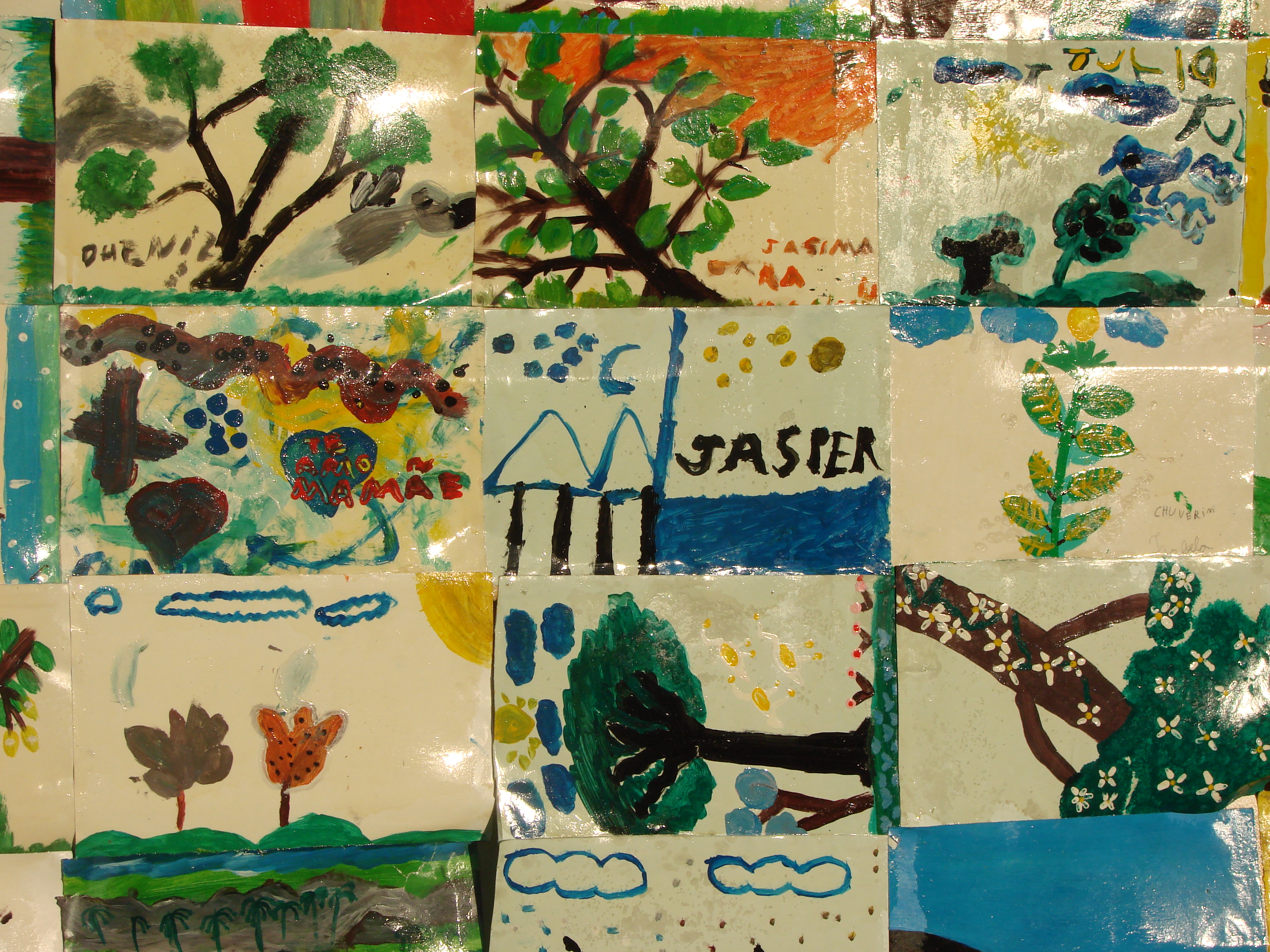Children´s nature inspired artwork from San Jorge village, which borders Chapada do Veadeiros National Park