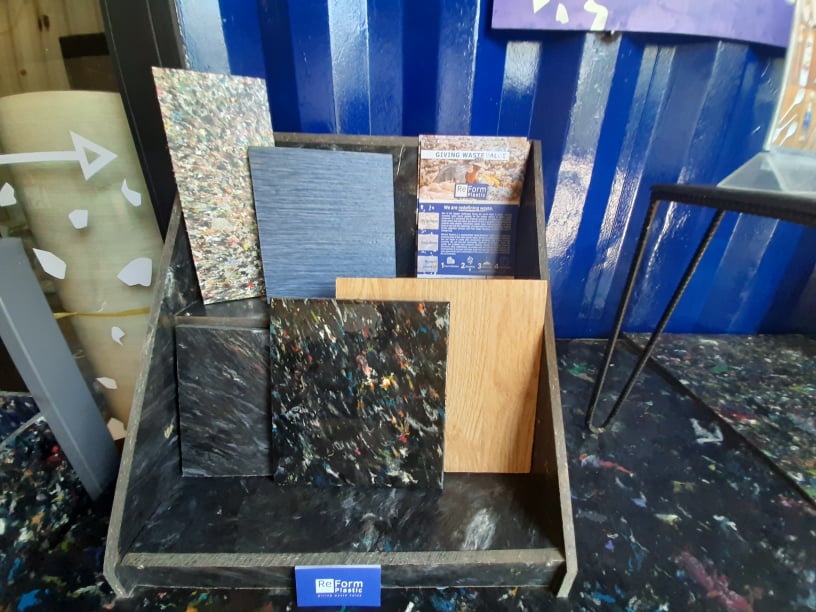 Boards are made of recycled plastic waste