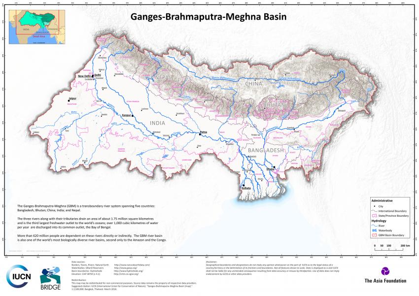 A map of the GBM River Basin