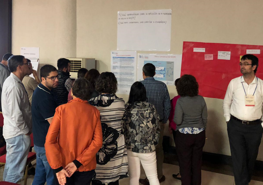 Participants explore and discuss elements of the NRGF at a workshop held during the Regional Members’ Forum in South America 