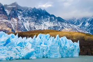 Glacier mountain sea