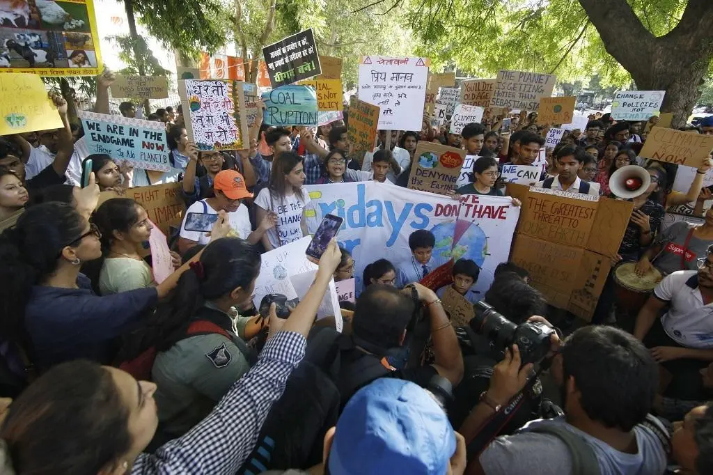 a protest for climate change