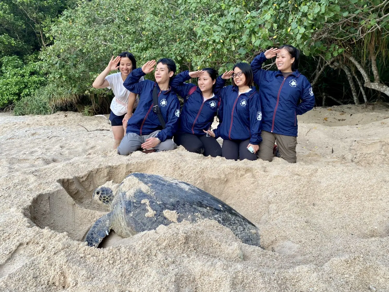 Volunteers in Con Dao National Park, Viet Nam