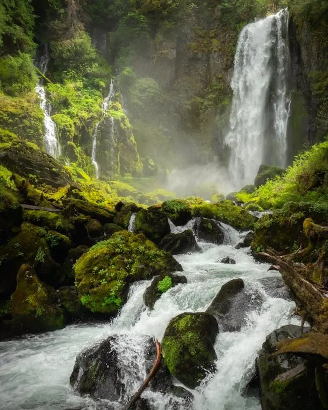 Time-lapse Photography of Flowing Waterfall