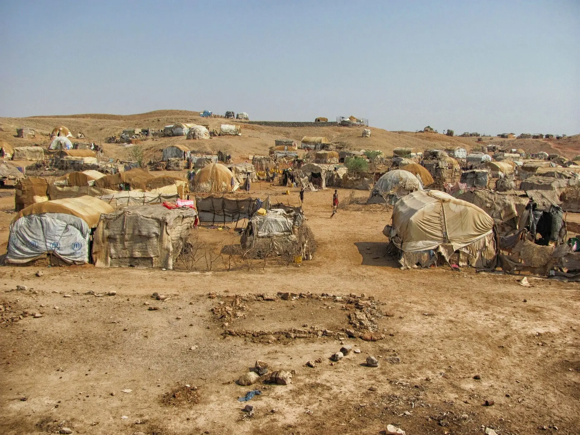 Displaced people camp