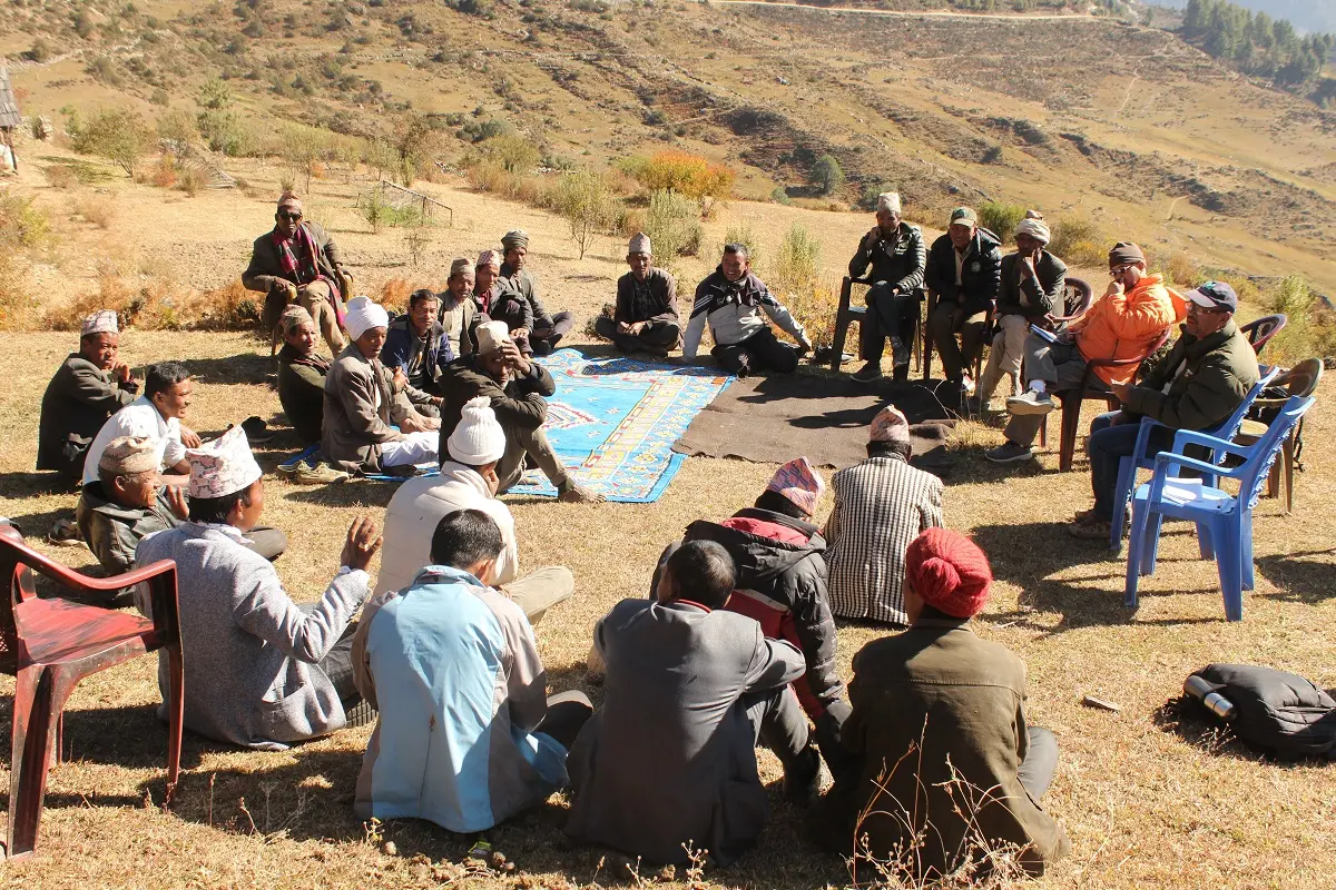 Community consultation in a Tuma village