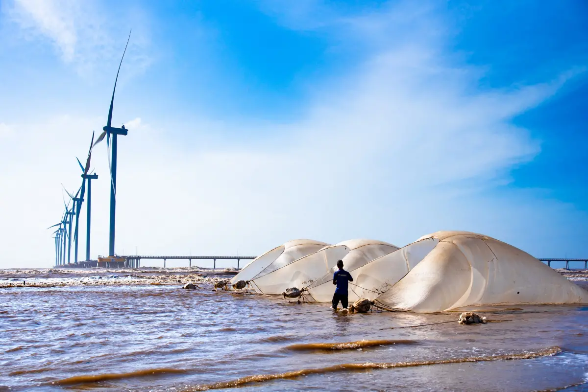 Wind power factory in Dong Hai 1, Tra Vinh Province 