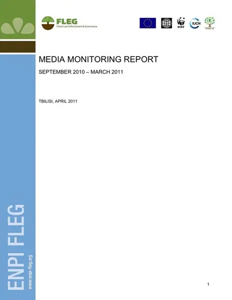 Media monitoring report, September 2010 – March 2011