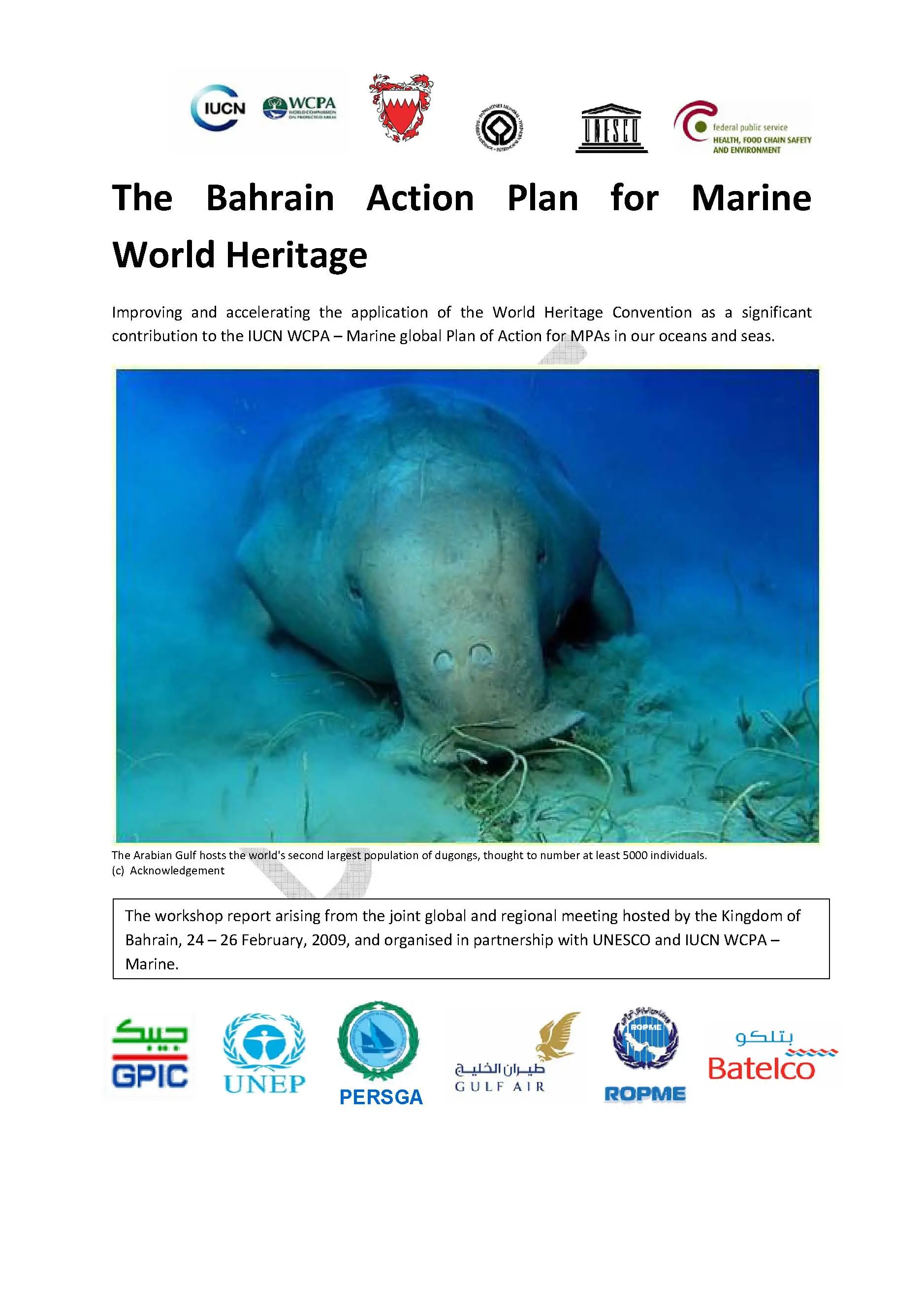 The Bahrein Action Plan for Marine World Heritage