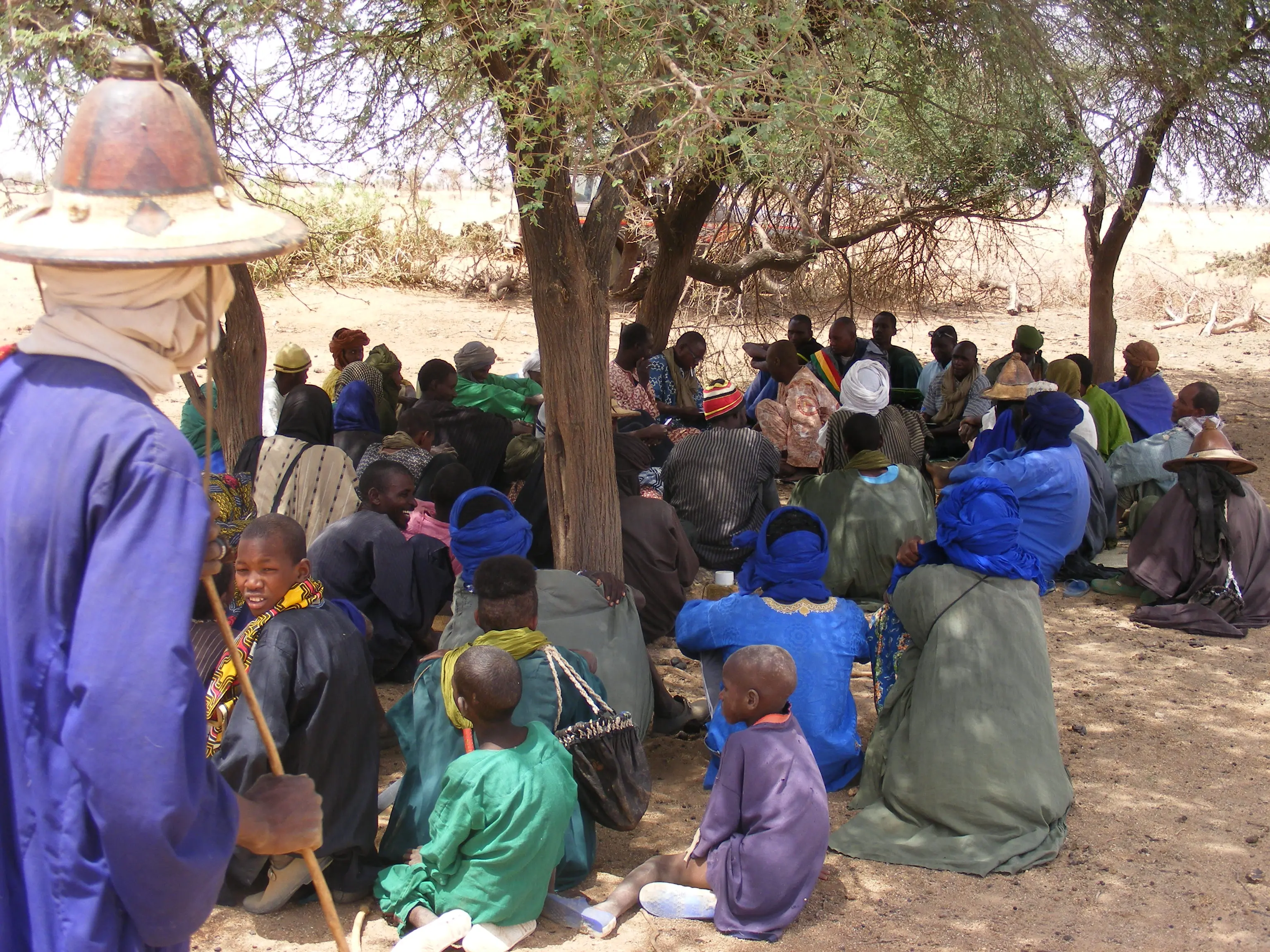 Community meeting to discuss elephant poaching and protection