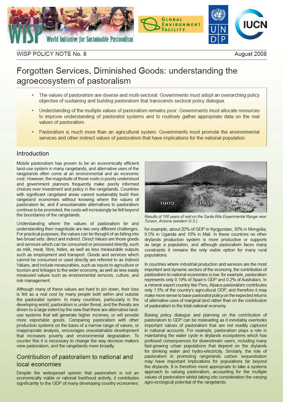 Forgotten services, diminished goods: understanding the agroecosystem of pastoralism