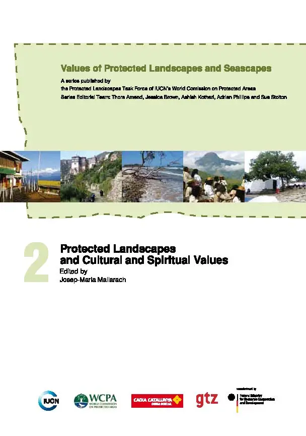 Protected Landscapes and Cultural and Spritual Values