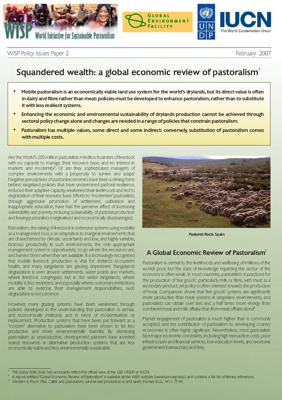 Squandered wealth: a global economic review of pastoralism